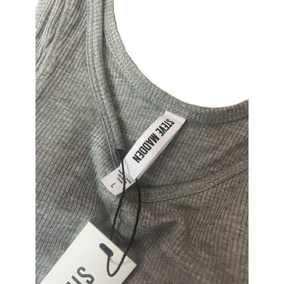 Steve Madden Women's Ribbed Stretch‎ Bralette SM02151 Heather Gray - Picture 6 of 6